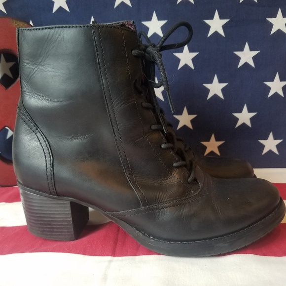 Dansko Shoes - Dansko Leather Side Zipper Heeled Ankle Boots